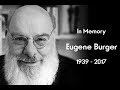 Eugene Burger (A Final Farewell)