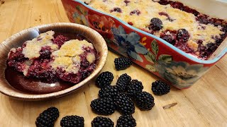 Granny's Traditional Blackberry Cobbler - 100 Year Old Recipe - Extra Yummy! - T