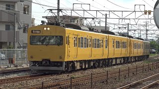 【4K】JR山陽本線　普通列車115系電車　ｵｶG-08編成+ｵｶG-05編成