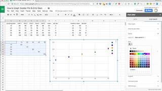 Graphing individual error bars on scatter plot in Google Sheets (new)