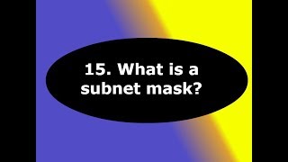 Tech Support Courses What is a subnet mask?