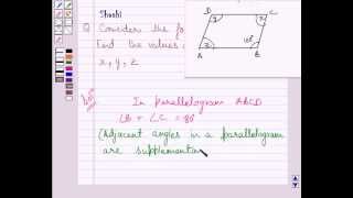 Example: Find Missing Angles in Parallelogram