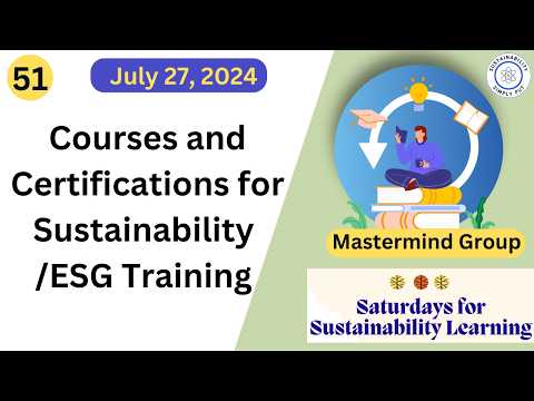 Courses and certifications in ESG/Sustainability