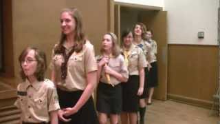 Cleveland Lithuanian Scouts march into Church Hall