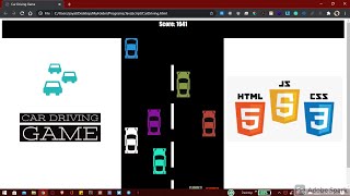 Part 1: Car Driving Game Using HTML,CSS & JAVASCRIPT