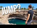 Jumping off 75ft Bimmah Sinkhole in Oman? 😱🌴🏊‍♂️