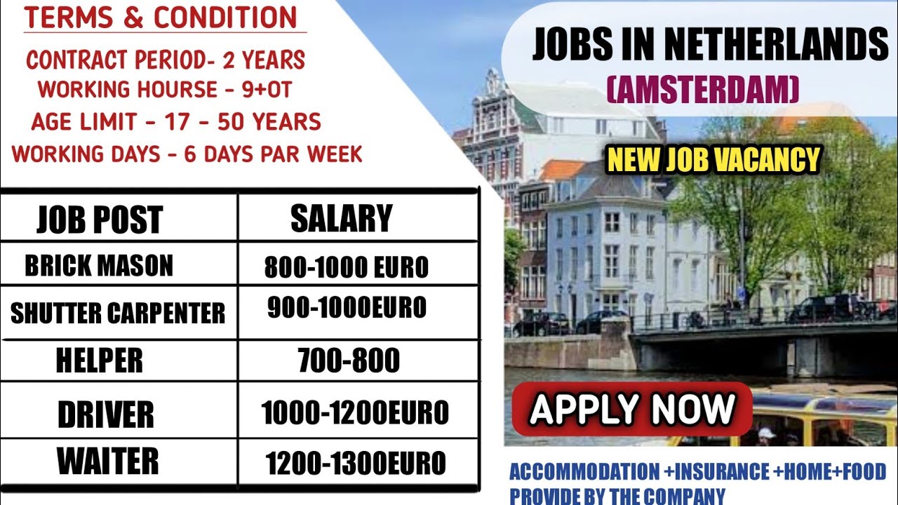 Jobs In Netherlands For Indian|2022 - YouTube