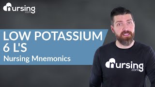 Signs and Symptoms of Low Potassium | 6 L's | Nursing Mnemonic