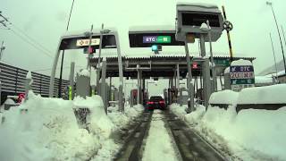 08 Feb 雪道 白川郷 東海北陸道