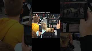 Crowds gathered in Edinburgh, Scotland to watch the procession of the coffin of Queen Elizabeth II
