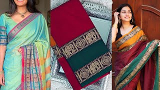 Offer Price🎈🎈Narayanpet Mercerised Cotton Collection's☘️120 Thread Count🌹Saree has Smooth texture