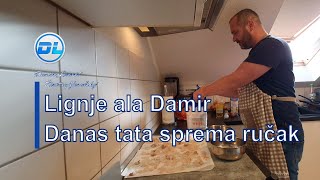 Danas tata sprema ručak. Lignje ala Damir.