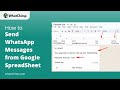 How to Send WhatsApp Messages from Google Spreadsheet | WhatChimp