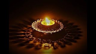 Collectible India Small Crystal Akhand Diya Brass Oil Puja Lamp for Home   Decor