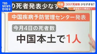 【解説】中国本土で1人 コロナ死者数 少なすぎる？ 感染拡大の要因は？2023年1月4日の中国発表の新型コロナ死者数｜TBS NEWS DIG