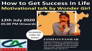 How to Get Success in Life - Motivational talk by Wonder Girl | Wonder Girl - Janhavi Panwar