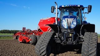 Zaaien met Kverneland U-drill 6000 + New Holland T7.270 BluePower