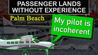 PASSENGER LANDS THE PLANE after the Pilot becomes unconscious.