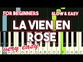 EDITH PIAF - LA VIEN EN ROSE | SLOW & EASY PIANO TUTORIAL