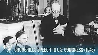 Sir Winston Churchill's Fighting Speech To U.S. Congress (1943) | British Pathé