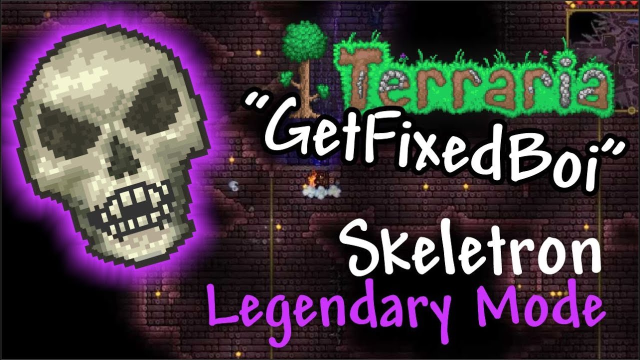 Skeletron Boss Fight // Get Fixed Boi Legendary Master Mode // Terraria ...