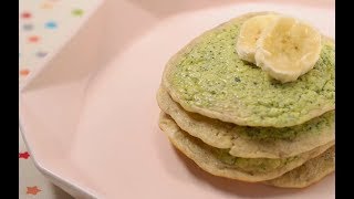 宝宝副食：润肠利便！无糖香蕉菠菜松饼9M+(Banana Spinach Pancake)