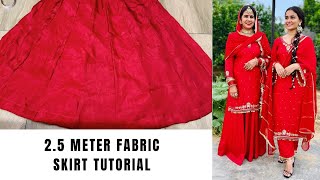 Skirt cutting and stitching | Kalidar skirt tutorial