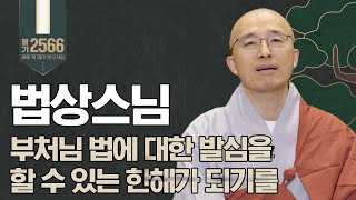 [불기2566년 설날인사] 부처님 법에 대한 발심을 할 수 있는 한해가 되기를 _ 법상스님