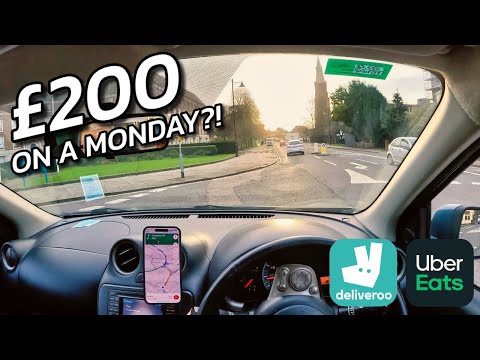 ¿Puedo ganar 200 en UN DÍA con Deliveroo y Uber Eats? ¡Desafío de entrega de comida!