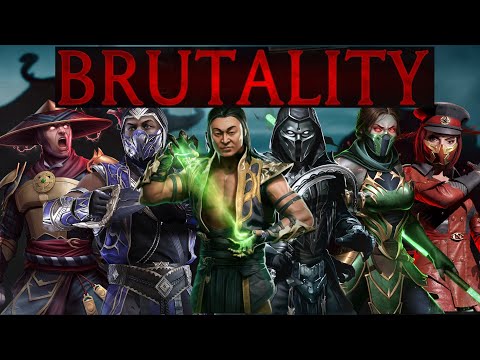 LAS 27 BRUTALIDADES DE MK MOBILE EN FACTION WARS VARIACIONES DE PERSONAJES EQUIPO DE BRUTALIDAD FX