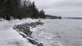 Frozen Waterfront Walk (-8C)