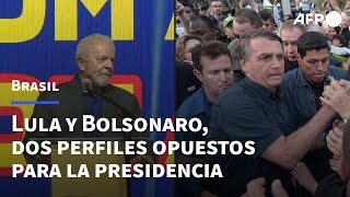Lula y Bolsonaro, dos perfiles opuestos para la presidencia de Brasil | AFP