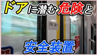 【ドアの安全装置】＊知らせ灯＊車側表示灯＊戸閉連動装置＊戸閉保安装置＊ホーム検知装置＊