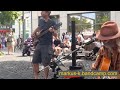 irresistible street jam in aachen with raf verheyen on bass