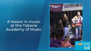 A lesson in music at the Tabone Academy of Music