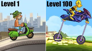 Hill Climb Racing 2 - SKILL from LvL 1 to LvL 100 (WHICH IS YOURS?)