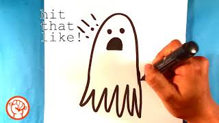 How to Draw a Ghost - Halloween Drawing Fun
