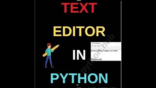 fun python projects for beginners | build your own text editor using python | [python]