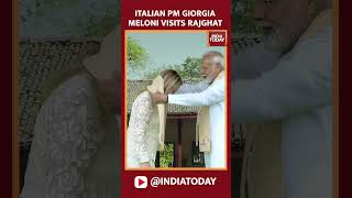 Italy's PM Giorgia Meloni Arrives At Rajghat To Pay Tribute To Mahatma Gandhi