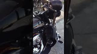 My 2013 Harley with the 4 in the face speakers. Hawg Wired Amp July 2013