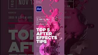 5 After Effects Tips You Should Know in After Effects #tutorial