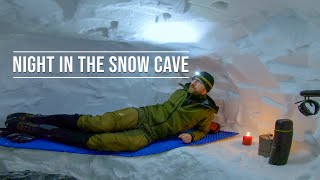 Night in The Snow Cave - Winter Survival Camping