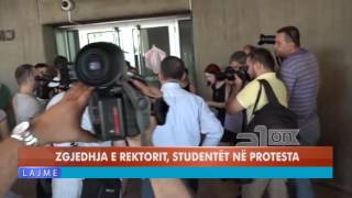 ZGJEDHJA E REKTORIT, STUDENTËT NË PROTESTA