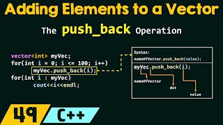 Adding Elements to a Vector in C++