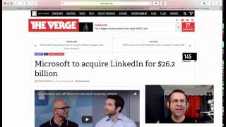 Microsoft acquires LinkedIn! Holy Schnikes!!!!