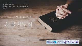 [양지교회 2024/11/8] 새벽기도회(히브리서 11:17~22)