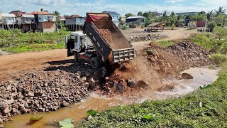 Getting Started New Project!! Wonderful Project Dozer Pushing Big Rocks Into The Water To Delete