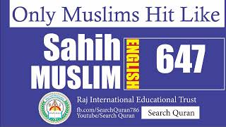 Sahih Muslim 647 English Muslim Sharif Hadith No 647