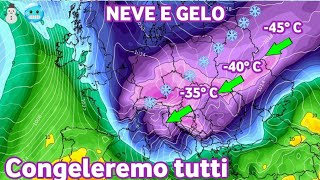 Preparatevi in fretta una fortissima tempesta di neve in Italia abbondanti nevicate e gelo siberiano