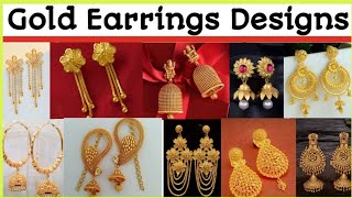 beautiful gold earrings designs | gold earrings designs for women | gold jhumka #gold #earings